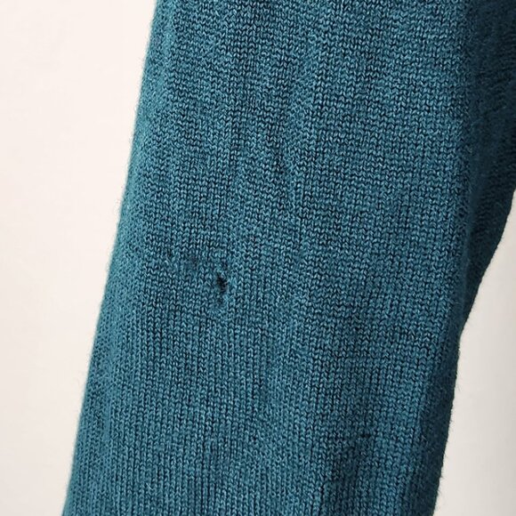 Charter Club Classic 100% Merino Wool Green Cardigan Sweater sz S flaw - Picture 12 of 12